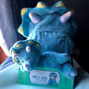 Dinosaur hooded blanket set